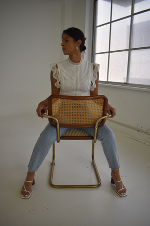 Audrey Lace Top | White