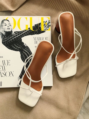 Femme Fatale Mules | White