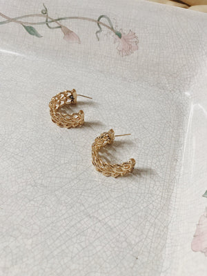 Chained To You Gold Hoop Earrings